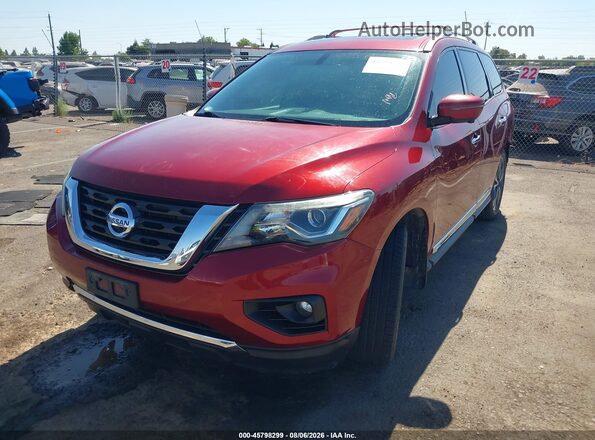 5N1DR2MM9KC651558 2019 NISSAN PATHFINDER Red Առջևի ձախ երեք քառորդ տեսարան