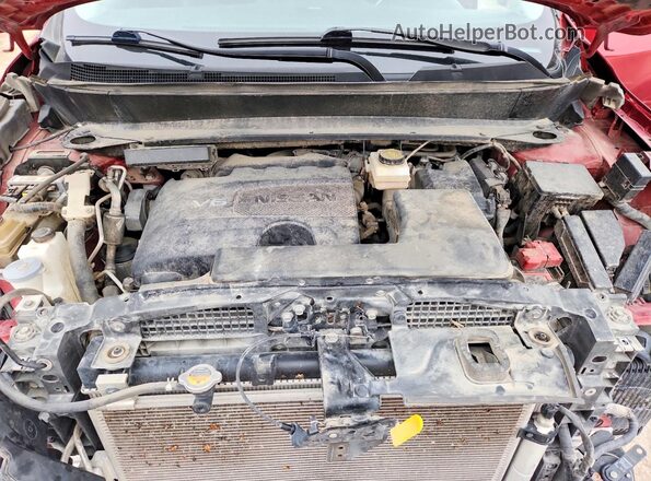 5N1DR2MMXHC659693 2017 NISSAN PATHFINDER Red ძრავის განყოფილების ხედი