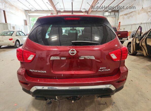 5N1DR2MMXJC625341 2018 NISSAN PATHFINDER Burgundy Widok z tyłu