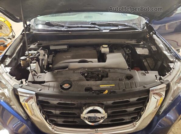 5N1DR2MMXKC632730 2019 NISSAN PATHFINDER Blue ძრავის განყოფილების ხედი
