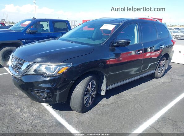 5N1DR2MN0HC667102 2017 NISSAN PATHFINDER Black Առջևի ձախ երեք քառորդ տեսարան