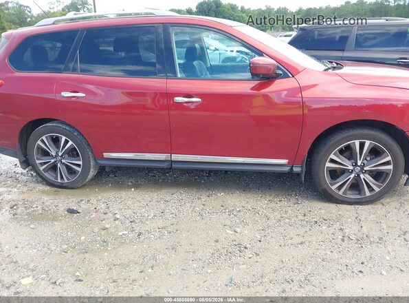5N1DR2MN0HC910567 2017 NISSAN PATHFINDER Red Вид задньої частини салону