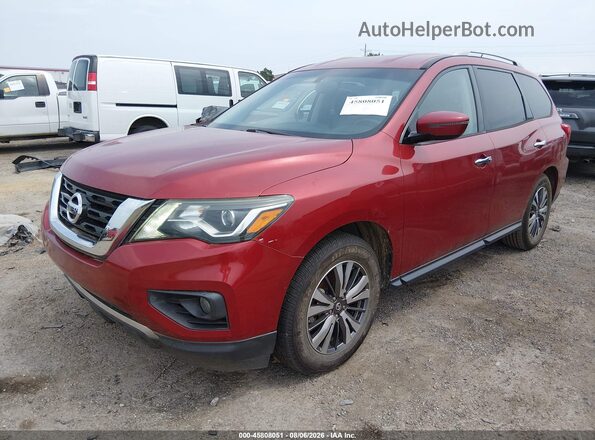 5N1DR2MN7HC608399 2017 NISSAN PATHFINDER Maroon წინა მარცხენა ხედი სამი მეოთხედიდან