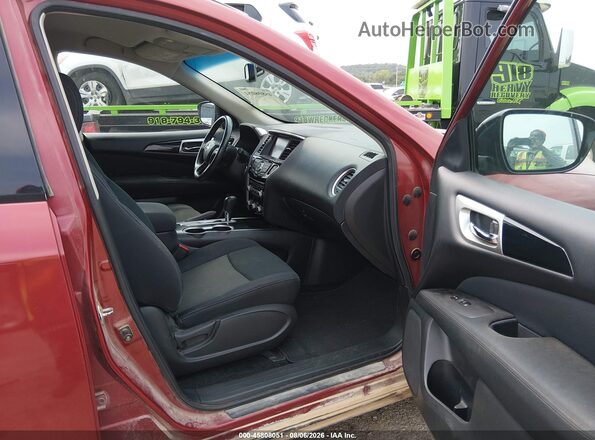 5N1DR2MN7HC608399 2017 NISSAN PATHFINDER Maroon წინა სალონის ხედი