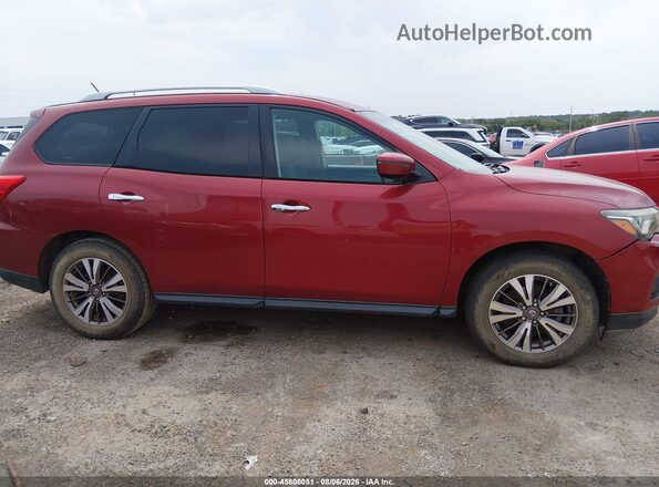 5N1DR2MN7HC608399 2017 NISSAN PATHFINDER Maroon უკანა სალონის ხედი