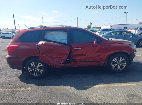 5N1DR2MN7JC637701 2018 NISSAN PATHFINDER Maroon Vista interior de 360 grados