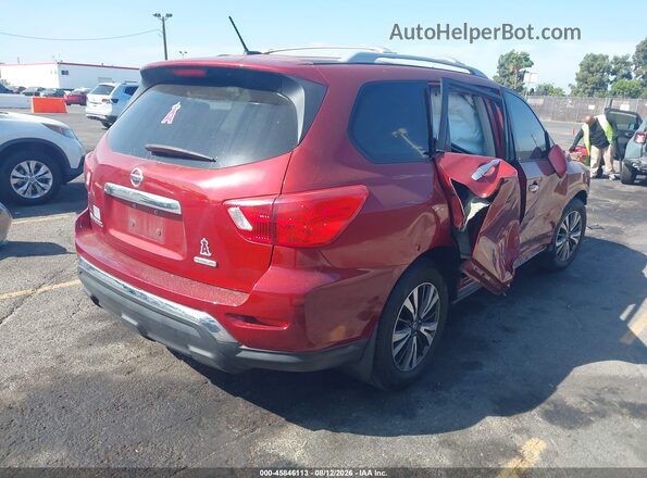 5N1DR2MN7JC637701 2018 NISSAN PATHFINDER Maroon Trasero derecho