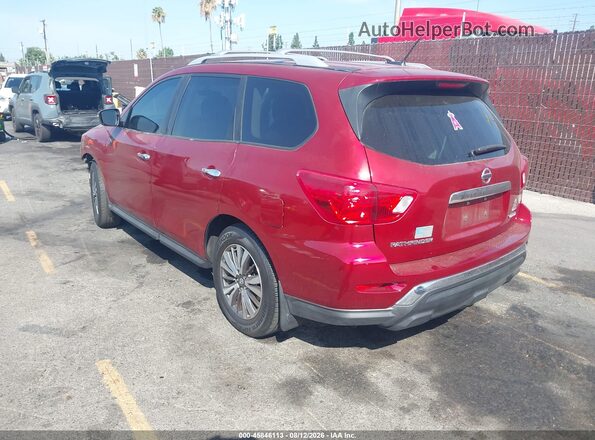 5N1DR2MN7JC637701 2018 NISSAN PATHFINDER Maroon Trasero izquierdo