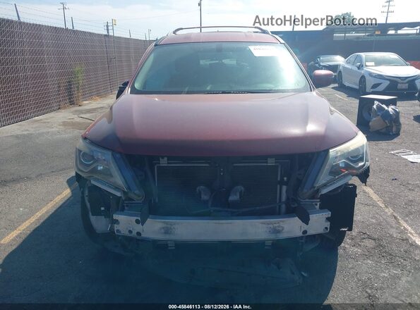 5N1DR2MN7JC637701 2018 NISSAN PATHFINDER Maroon Vista interior trasera