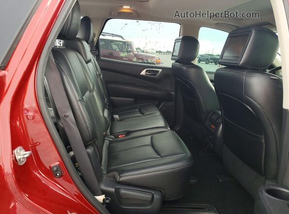5N1DR2MN8HC617063 2017 NISSAN PATHFINDER Maroon Rear seats view