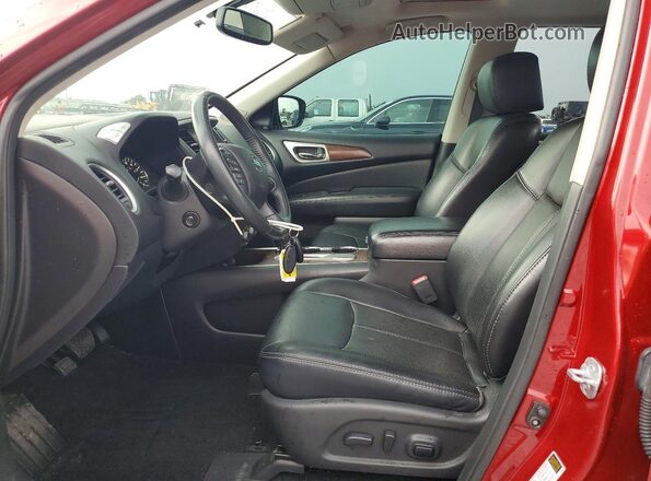 5N1DR2MN8HC617063 2017 NISSAN PATHFINDER Maroon Front interior view
