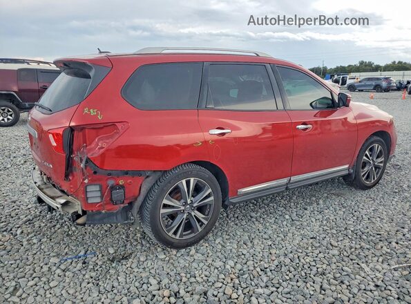 5N1DR2MN8HC617063 2017 NISSAN PATHFINDER Maroon Rear right