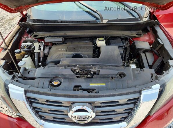 5N1DR2MNXHC613421 2017 NISSAN PATHFINDER Red Vista interior trasera