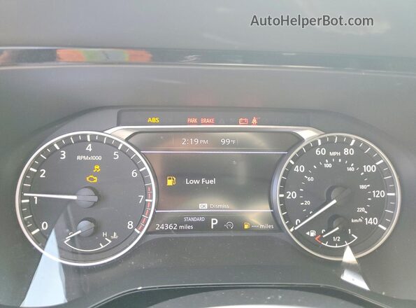 5N1DR3BA8SC260240 2025 NISSAN PATHFINDER Серебряный Вид щитка приборов
