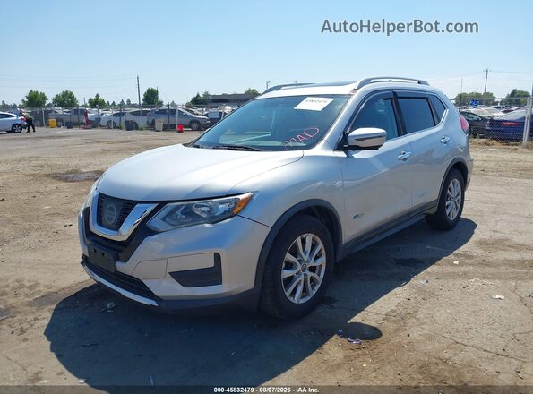 5N1ET2MT7HC830672 2017 NISSAN ROGUE HYBRID Silver Vista tres cuartos delantera izquierda