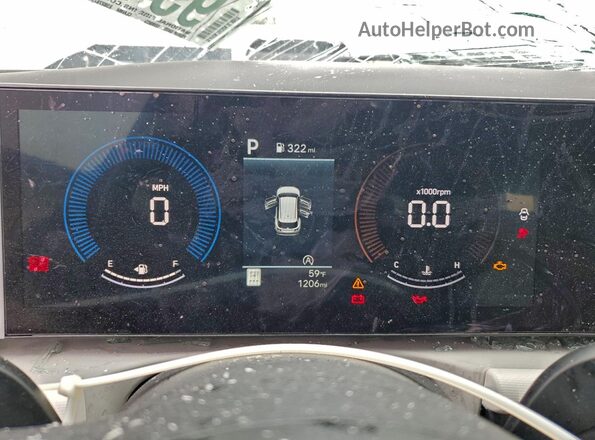 5NMJA3DE2SH591234 2025 HYUNDAI TUCSON White ხელსაწყოთა პანელის ხედი