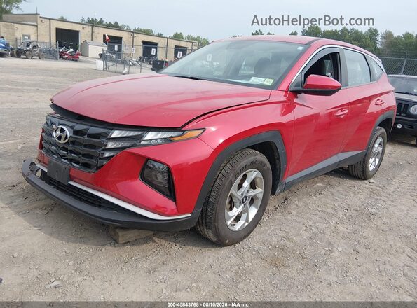 5NMJACAE7NH015454 2022 HYUNDAI TUCSON Red წინა მარცხენა ხედი სამი მეოთხედიდან