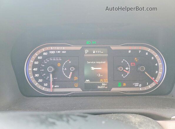 5NMJACDEXRH412464 2024 HYUNDAI TUCSON Gray Widok zestawu wskaźników