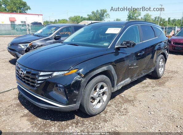 5NMJB3AE0NH018130 2022 HYUNDAI TUCSON Black წინა მარცხენა ხედი სამი მეოთხედიდან