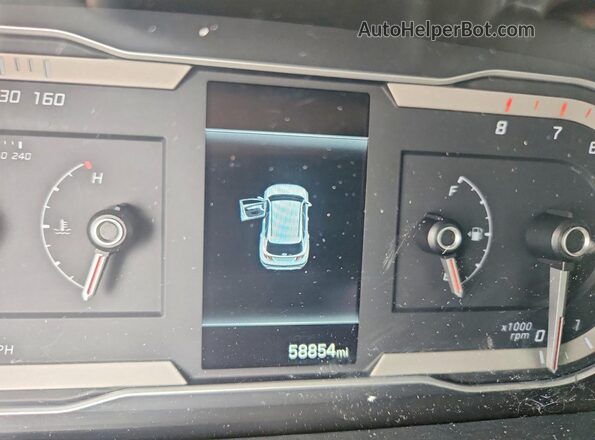 5NMJB3AE1NH117684 2022 HYUNDAI TUCSON Blue Widok zestawu wskaźników