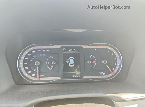 5NMJB3AE3PH248215 2023 HYUNDAI TUCSON Black ხელსაწყოთა პანელის ხედი