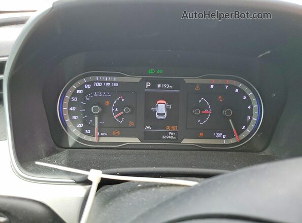 5NMJB3AE4NH075737 2022 HYUNDAI TUCSON White Instrument cluster view