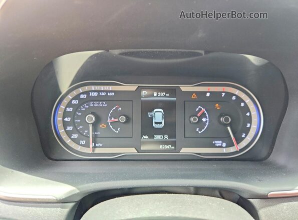 5NMJB3AE7NH149295 2022 HYUNDAI TUCSON Black Widok zestawu wskaźników