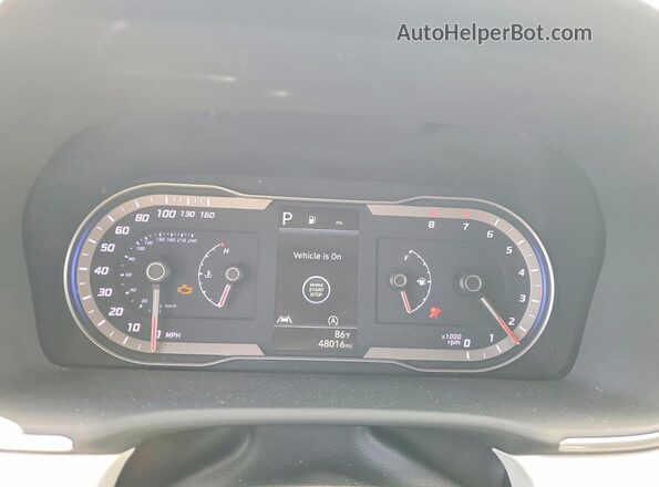 5NMJB3AEXNH047702 2022 HYUNDAI TUCSON White Vista del cuadro de instrumentos