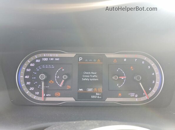 5NMJB3AEXNH066380 2022 HYUNDAI TUCSON Blue Vista del cuadro de instrumentos