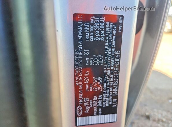 5NMJB3DE3RH310615 2024 HYUNDAI TUCSON Silver Vista del compartimento del motor