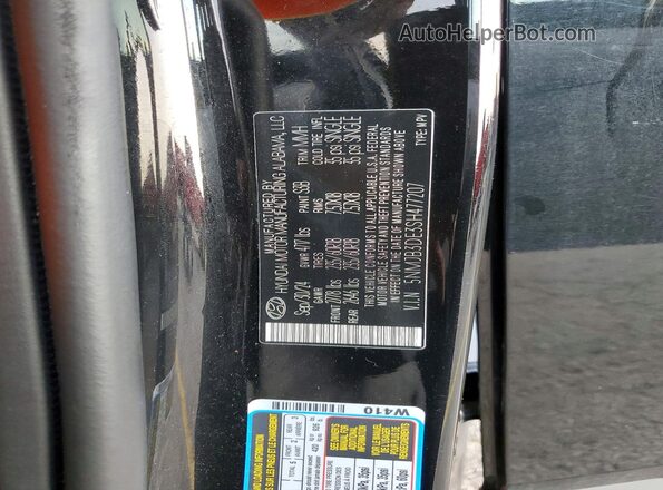 5NMJB3DE3SH477207 2025 HYUNDAI TUCSON Черный Вид наклейки с VIN-кодом