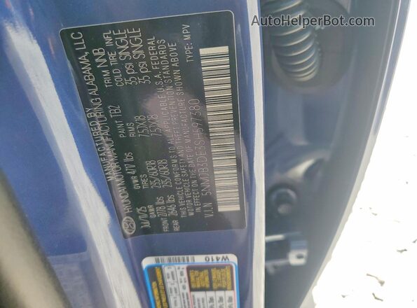 5NMJB3DE3SH597380 2025 HYUNDAI TUCSON Синий Вид подкапотного пространства