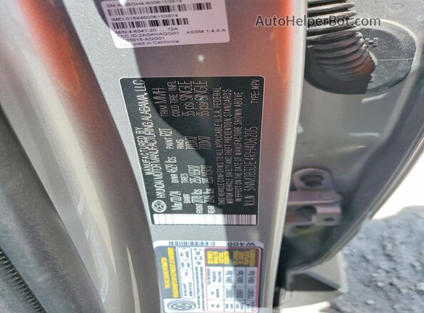 5NMJB3DE4RH406205 2024 HYUNDAI TUCSON Серый Вид наклейки с VIN-кодом