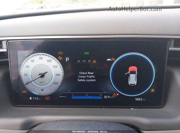 5NMJB3DE6RH421336 2024 HYUNDAI TUCSON White Հետևի նստատեղերի տեսք