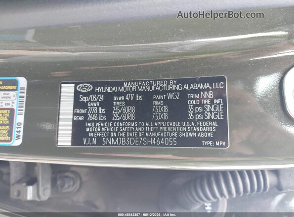 5NMJB3DE7SH464055 2025 HYUNDAI TUCSON Green Widok komory silnika