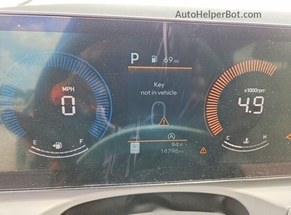 5NMJB3DE9SH461268 2025 HYUNDAI TUCSON White Widok zestawu wskaźników
