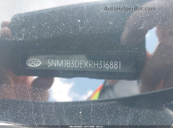 5NMJB3DEXRH316881 2024 HYUNDAI TUCSON Gray Widok komory silnika