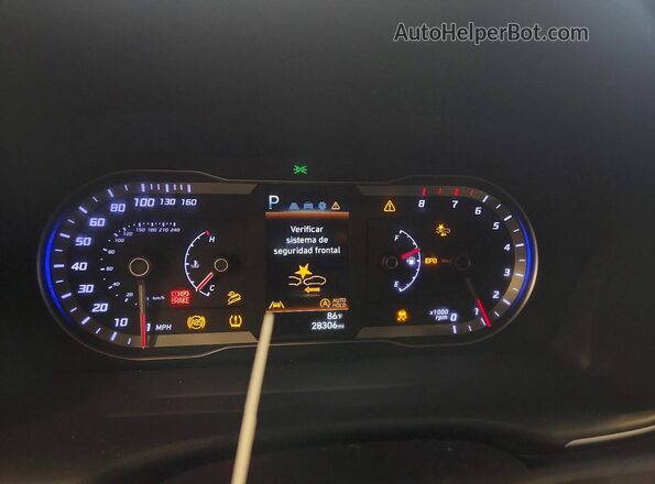 5NMJBCAE0NH152264 2022 HYUNDAI TUCSON White Вид щитка приладів