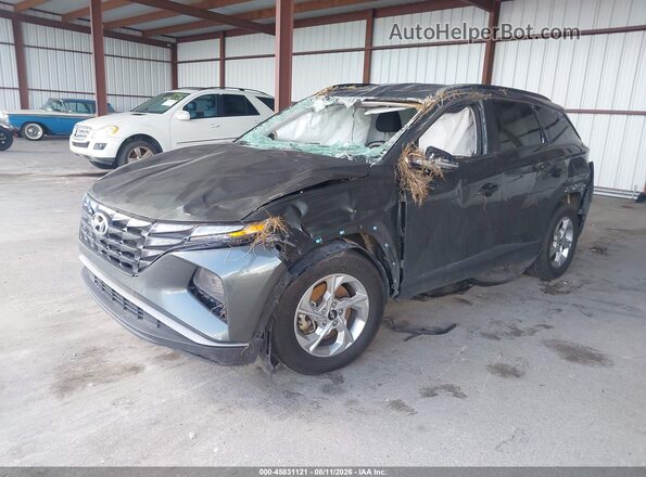 5NMJBCAE1NH136459 2022 HYUNDAI TUCSON Gray Առջևի ձախ երեք քառորդ տեսարան