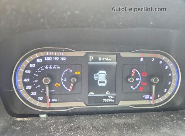 5NMJBCAE3NH136012 2022 HYUNDAI TUCSON Black Вид щитка приладів