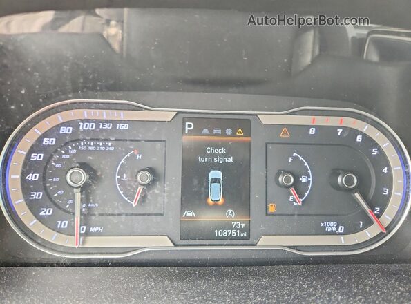 5NMJBCAE6PH174403 2023 HYUNDAI TUCSON Blue Вид щитка приладів