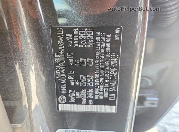 5NMJBCAE9PH204834 2023 HYUNDAI TUCSON Угольный Вид наклейки с VIN-кодом