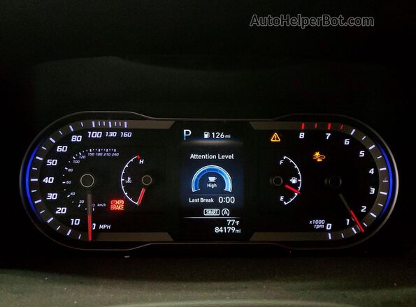 5NMJBCAEXNH101015 2022 HYUNDAI TUCSON Blue Вид щитка приладів