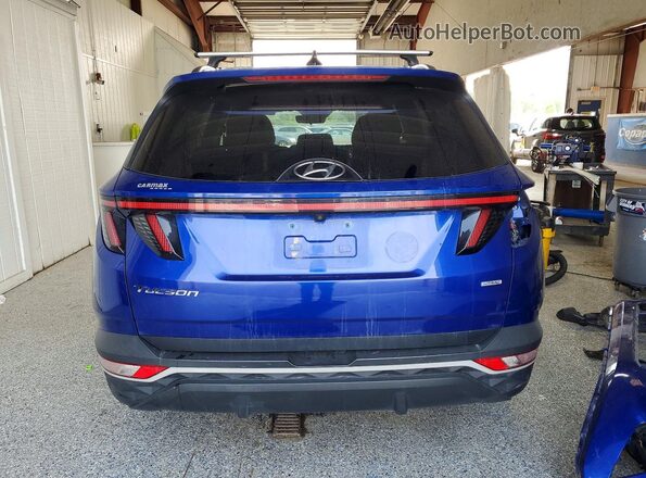5NMJBCAEXNH101015 2022 HYUNDAI TUCSON Blue Вид ззаду