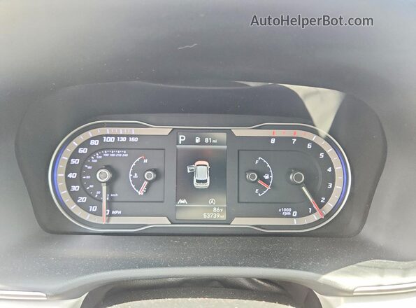 5NMJBCDE2RH327440 2024 HYUNDAI TUCSON Blue Սարքավորումների վահանակի տեսք