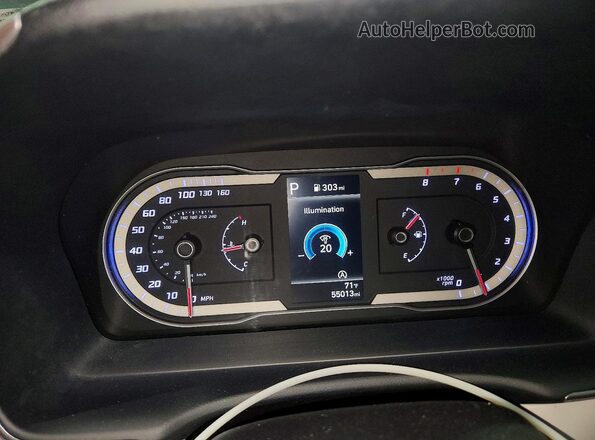 5NMJBCDEXRH407729 2024 HYUNDAI TUCSON Red Instrument cluster view