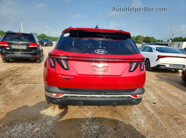 5NMJC3AE2NH067679 2022 HYUNDAI TUCSON Red Հետևի տեսք