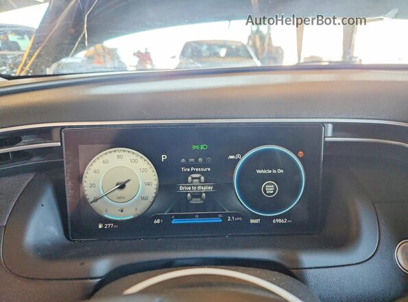 5NMJC3AE3NH041432 2022 HYUNDAI TUCSON Black ხელსაწყოთა პანელის ხედი
