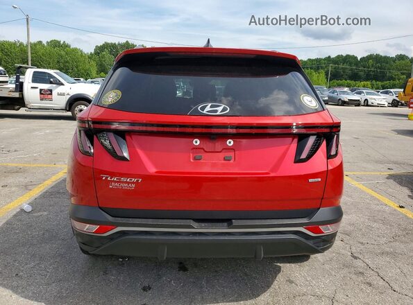 5NMJCCAE0NH010137 2022 HYUNDAI TUCSON Red Հետևի տեսք