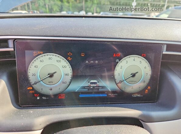 5NMJCCAE0NH043039 2022 HYUNDAI TUCSON Gray Vista del cuadro de instrumentos